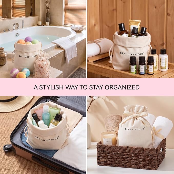 Spa Luxetique Gifts for Women, 6 Pcs Rose Spa Gift for Women, Womens Gift Set with Bubble Bath, Birthday Christmas Anniversary Valentine's Day Gifts