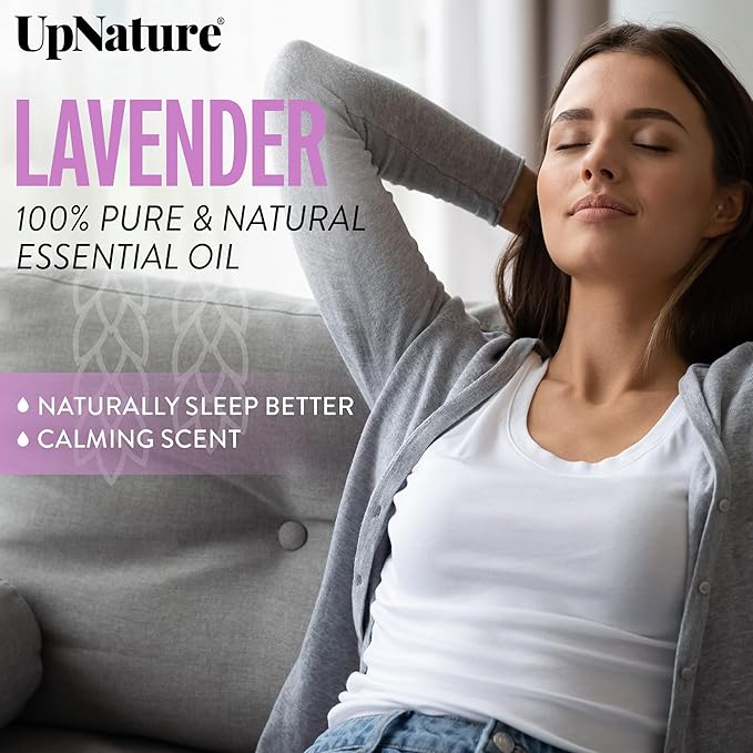 UpNature Lavender Essential Oil Pure Roll On - 100% Natural Lavender Oil for Skin