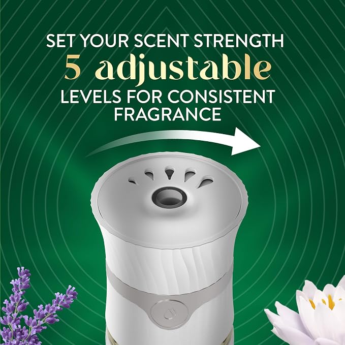 Air Wick Plug in Scented Oil Refill, 5ct, Lavender & Waterlily, Air Freshener, Essential Oils