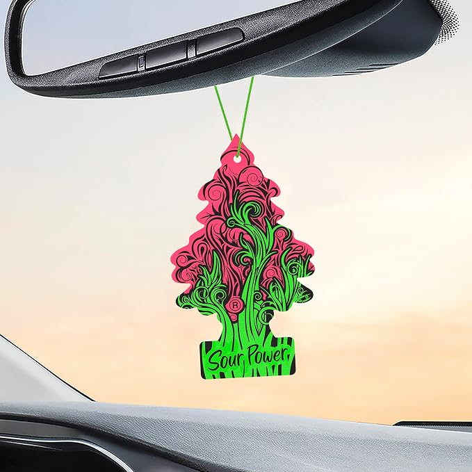 LITTLE TREES Car Air Freshener | Hanging Tree Provides Long Lasting Scent for Auto and Home | 24 Air Fresheners |Sour Power