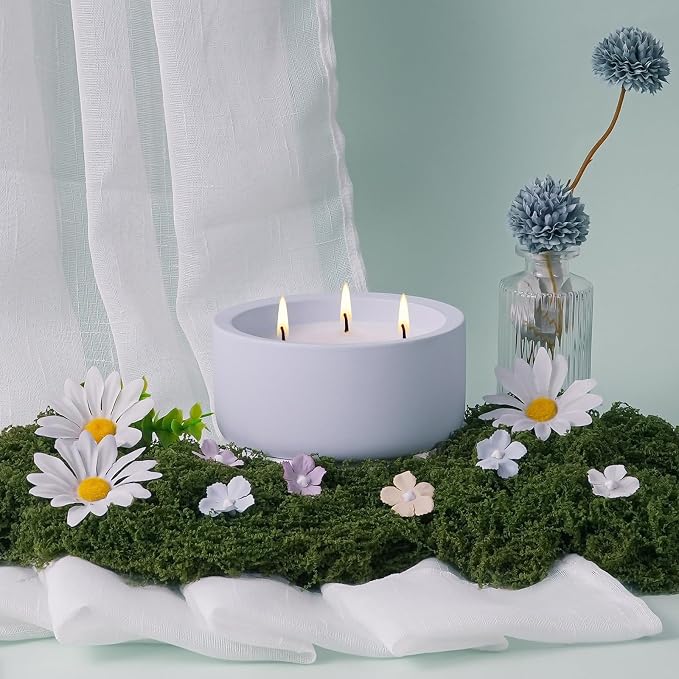 Viyffo Large 20oz Scented Candle - Citronella & Lavender, 3 Wick Non Toxic Soy Candles for Women, Matte Purple Ceramic Jar, Luxury Home Fragrance, Elegant Room Decor & Premium Birthday Gift