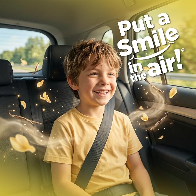 Little Pup 96602 Vanilla Scent, Car Air Freshener, Clips to A/C Air Vent, Alcohol-Free Fragrance Oil, Non-Hazardous and Non-Toxic Plastic, Set of 1