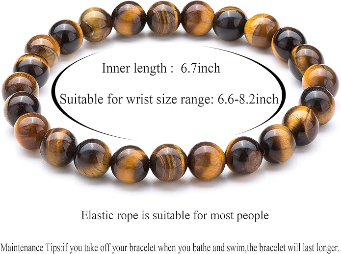Men Women 8mm Natural Stone Lava Rock Diffuser Bracelet Elastic Yoga Agate Beads Bracelet Bangle