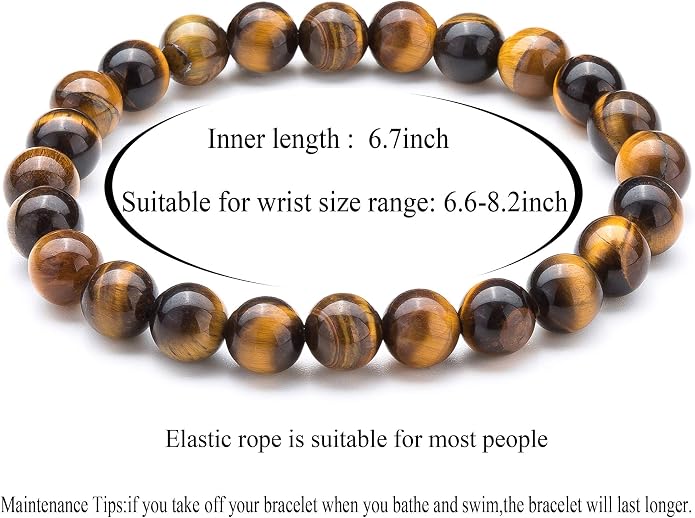 Men Women 8mm Natural Stone Lava Rock Diffuser Bracelet Elastic Yoga Agate Beads Bracelet Bangle
