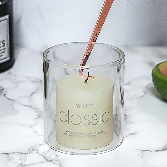 4 in 1 Candle Accessory Set - Wick Cutter, Snuffer, Dipper & Electric Lighter - Gifts for Candle Lovers (Champagne)