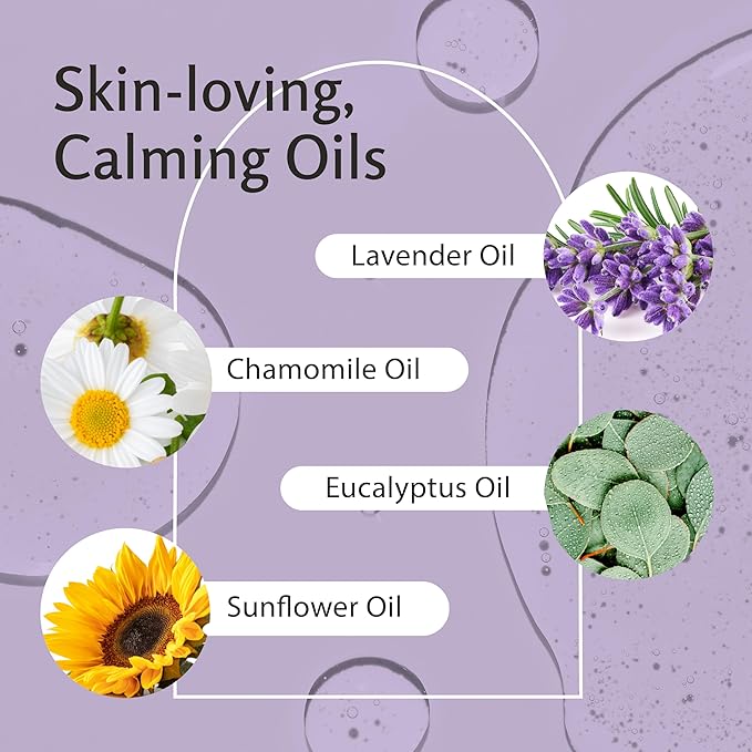 Lavender Sensual Massage Oil with Collagen and Stem Cells, Skin Tightening Therapy for Bum, Thighs, and Belly, Fast-Absorbing Cellulite Oil, 8 fl oz by M3