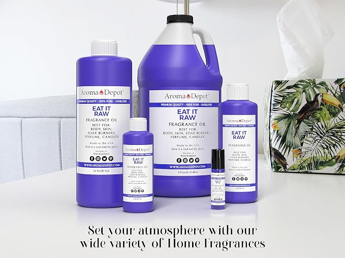 Aroma Depot 30ml. Eat It RawFragrance Oil, Perfume, Skin Oil, Scented Oil. Can be Used for Candles, Bath Bombs, Body Butter, Creams, and lotions. Works for diffusers, Burners, or heaters.