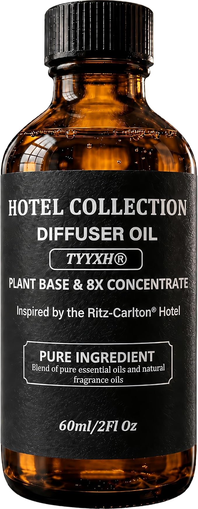 Hotel Diffuser Oil Inspired by Ritz-Carlton – Fragrance & Essential Oil Blend for Waterless & Cold Air Diffuser – Citrus, Floral, Woody Amber – Long-Lasting Aroma – Aromatherapy – 2 Fl Oz Glass Bottle