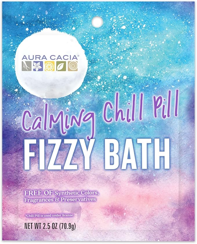 Aura Cacia Calming Chill Pill Fizzy Bath 2.5oz