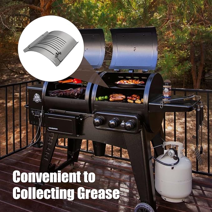 Upgraded Sliding Cover Bottom Kit Replacement for Pit Boss PB1230 Series Combo Pellet Grills,Flame Broiler Parts for Pit Boss PB1230SP, PB1230CC, PB1230G, PB1100PSC2, PB550G Pellet Smoker Accessories