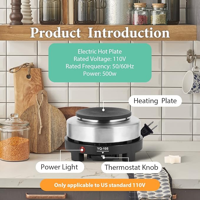 Candle Making Kit with Wax Melter, Natural Candle Wax for Candle Making - DIY Candle Making Supplies , Including 5lbs Soy Wax Flakes, Melting Pot, Electric Stove,Candle Kit for Adults, Beginnner