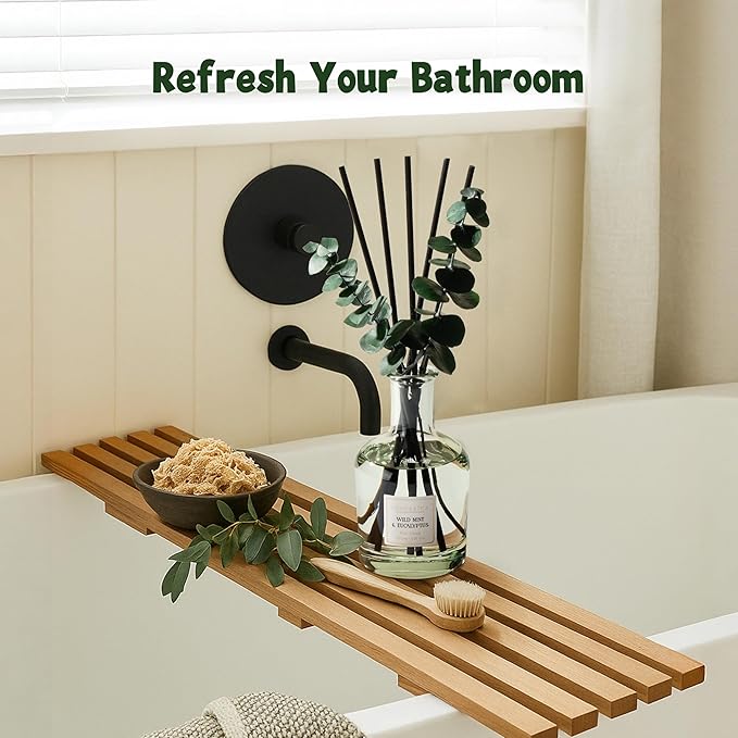 COCORRÍNA Wild Mint & Eucalyptus Reed Diffuser – 6.76 oz Essential Oil with 8 Reeds & Real Eucalyptus Sticks, Home Fragrance for Bedroom or Bathroom Décor