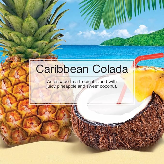 LITTLE TREES Vent Wrap | Car Air Freshener | Caribbean Colada | Pack of 4