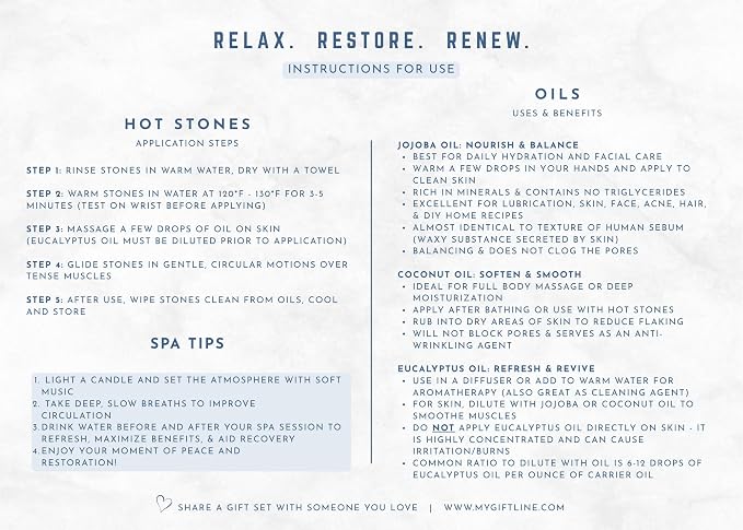 Luxury Spa Gift Set for Women & Men – Complete Self Care Relaxation Box with Cotton Waffle Robe, Eucalyptus Candle, Hot Stones, Essential Oils, Soap & Face Cloth