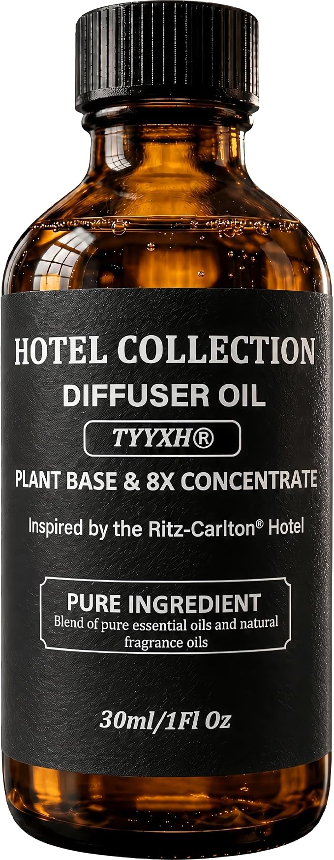 Hotel Diffuser Oil Inspired by Ritz-Carlton – Fragrance & Essential Oil Blend for Waterless & Cold Air Diffuser – Citrus, Floral, Woody Amber – Long-Lasting Aroma – Aromatherapy – 1 Fl Oz Glass Bottle
