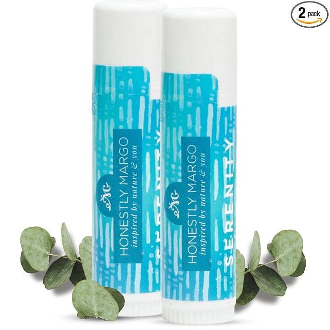 Honestly Margo Aromatherapy Balm Stick (Eucalyptus & Menthol, Pack of 2) – Organic Eucalyptus Essential Oil Lip Balm, Aromatherapy Stick & Nasal Stick – Relaxing Self Care Routine & Womens Self Care