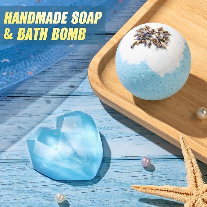 Birthday Gifts for Women Self Care Get Well Soon Gifts, Ocean Relaxing Spa Kit Bath Gift Basket Care Package w/ Flannel Blanket 40 OZ Tumbler, Mother's Day Gift for Mom Her Wife Girlfriend Sister