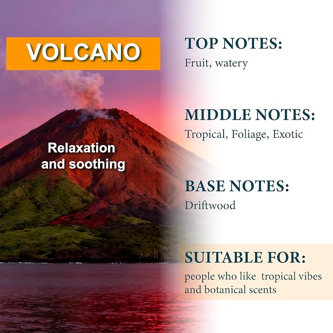 Hanging Car Air Freshener (Pack of 3) : Luxury Car Perfume for Women Men | Cute & Reusable Bottle with 45+ Days Long-Lasting Fragrance Oil Diffuser, Volcano