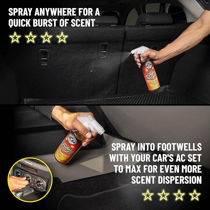 Chemical Guys Signature Scent Air Freshener & Odor Eliminator (4 oz) (3 Pack) – Crisp, Masculine Fragrance Spray for Car, Office & Interior Spaces