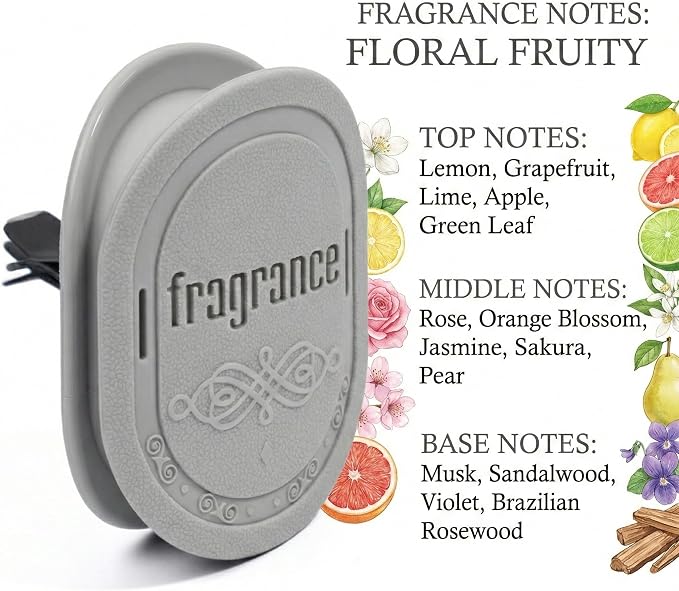 Strong Scent Car Air Freshener, Car Diffuser, Made from Natural Essential Oils, Slow Emission & Long Lasting, Refresh & Air Purifying, Non-toxic, Replaceable, SDS/SGS Certified, 1 Pack