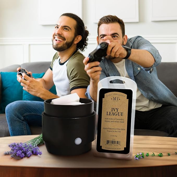 Manly Indulgence Ivy League Scented Wax Melts, Wax Melt Warmer Cubes, Long Lasting Scented Wax Warmer Cubes, 4 Pack, 6 Cubes Each - Made in The USA