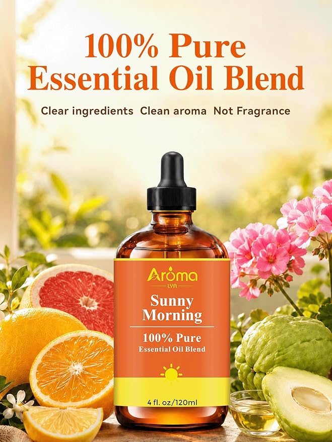 Sunny Morning — A 100% Pure Essential Oil Blend Citrus-Bright Blend that Makes Your Space Feel Like You Just Opened the Curtains, Essential Oils for Diffusers for Home