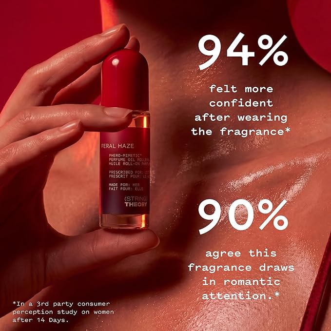 STRING THEORY x Off Campus - Hannah - Women's Pheromone Roll On Perfume Oil - Spicy & Sweet Vanilla Amber Boozy Gourmand Musk - Dark Rum, Vanilla, Tonka Bean - Lasts 3 Hrs Long - Phero-Mimetic Perfume