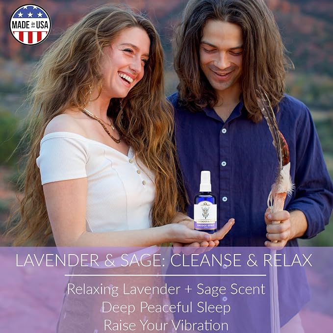 Smudge Spray Gift Set (3x114ml), Sage Spray, Palo Santo & Lavender Spray for Cleansing Negative Energy, Spiritual Room Spray Set, Smudge Kit Alternative, Essential Oil Spray