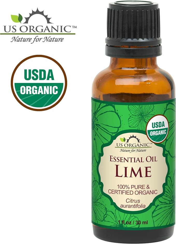 US Organic Lime Essential Oil - Certified Organic, Steam Distilled - W/Euro droppers (More Size Variations Available) (30 ml / 1 fl oz)