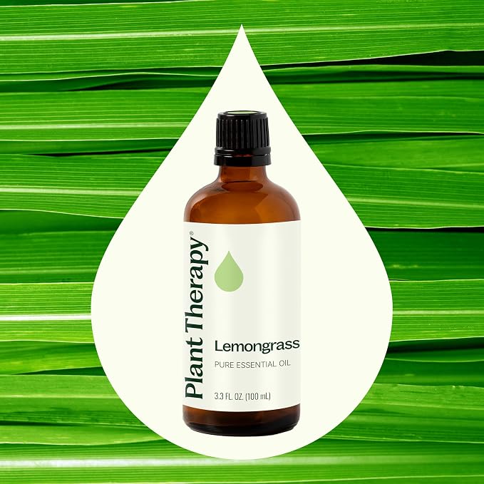 Plant Therapy Lemongrass Essential Oil 100 mL (3.3 oz), 100% Pure, Undiluted, Aromatherapy, Deodorizing, and Immune Support