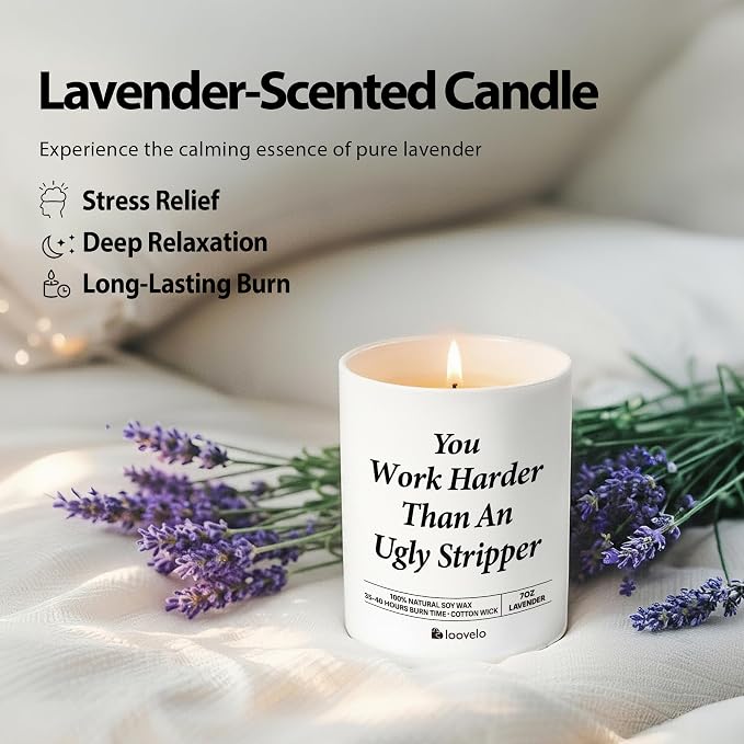 Those We Love Don't Go Away Sympathy Grief Gifts Bereavement Funeral Comfort Condolence Scented Candle Home Office Jar Candle Lavender Scent 7oz