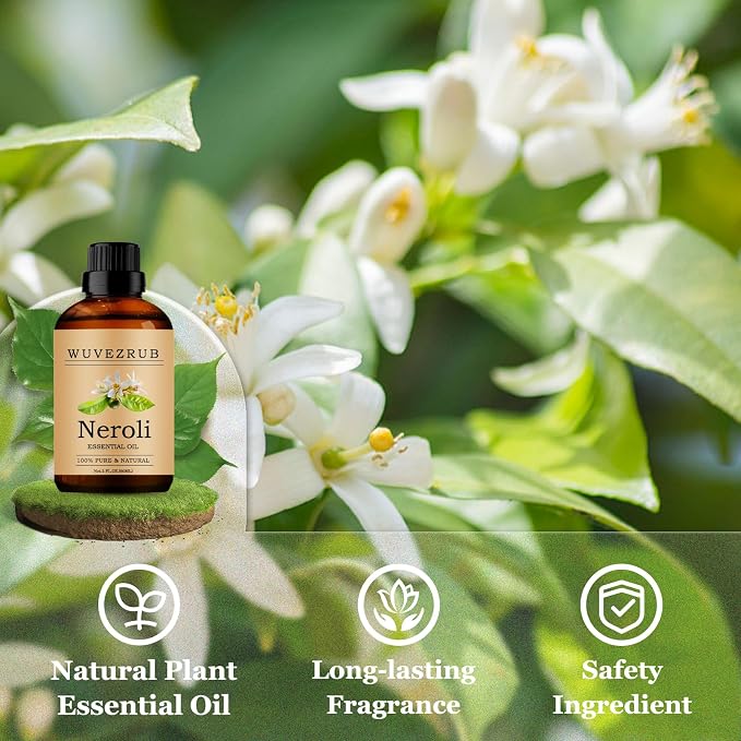 Neroli Essential Oils 60ML, Pure Neroli Essential Oil for Aromatherapy Diffuser - 2 Fl Oz