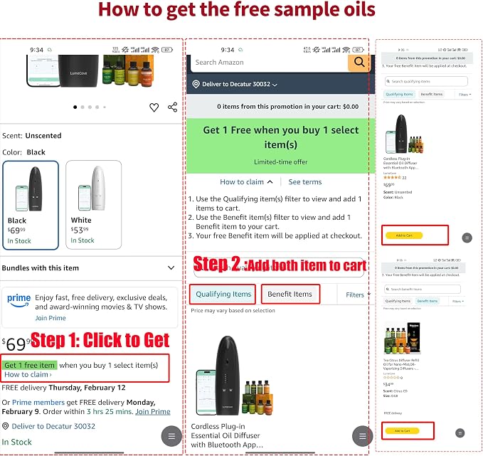 Smart Waterless Diffuser Plug in Cold Air Scent Machine for Large Rooms | Plug & forget! No daily water refills or messy tank scrubbing,Smart concave base uses every last drop of your expensive oil.