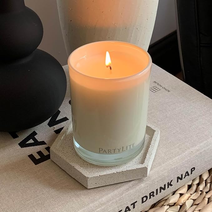 PartyLite Iced Snowberries Escential Jar™ Candle, Scented with Apple, Cranberry, Strawberry, Vanilla & Musk, 7.75oz 1-Wick Reusable Glass Jar, 50-Hour Burn, Aromatherapy Home Fragrance