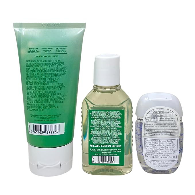 Bath & Body Works Recharge & Refresh Mini Bag, Cream, Wash, Gel & Mini Soap