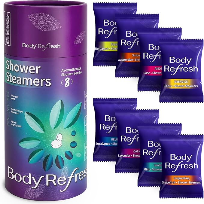 Shower Steamers Aromatherapy 8 Pack - Shower Bombs with Natural Essential Oils, Gifts for Women Mom Wife Men, Birthday Gifts for Women,Self Care, Relaxation, Home Spa, Travel Essentials