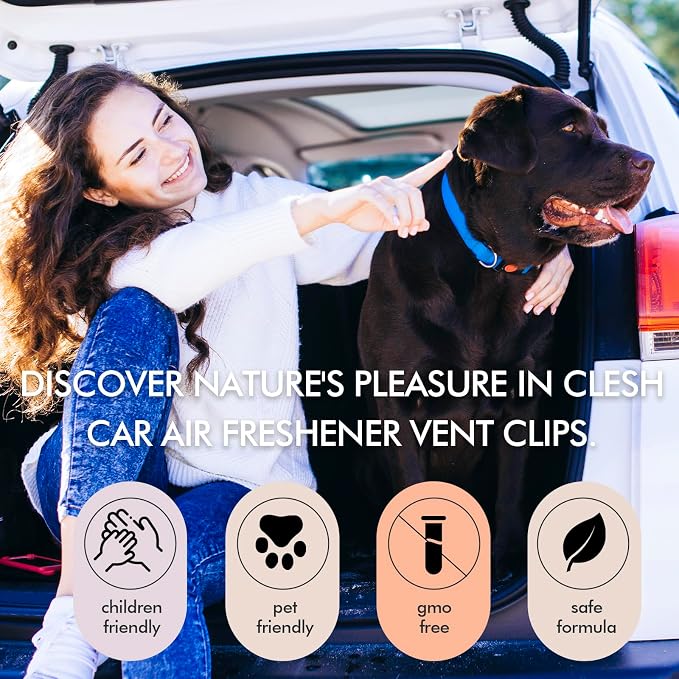 Car Air Fresheners, Vanilla, 6-Pack, 4ml Each, Odor Eliminator