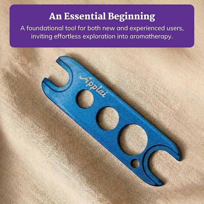 Applairelief - Roll-On Bottle Keys - Essential Oil Roller Ball Remover Tool - Precision Metal Cap Opener for Roller Bottles - Refillable Rollerball Aromatherapy Accessor - Blue