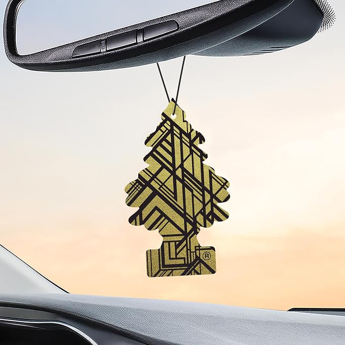 LITTLE TREES Car Air Freshener | Hanging Tree Provides Long Lasting Scent for Auto and Home | 24 Air Fresheners |Gold