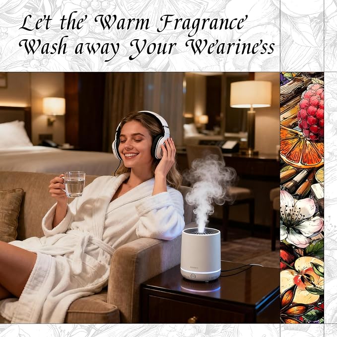 HIQILI Sandal Gleam Diffuser Oil for Ultrasonic Diffusers & Humidifiers, Water Soluble Fragrance Oil, Relaxing Aromatherapy, Long-Lasting Home Air Freshener - 0.34 Fl Oz