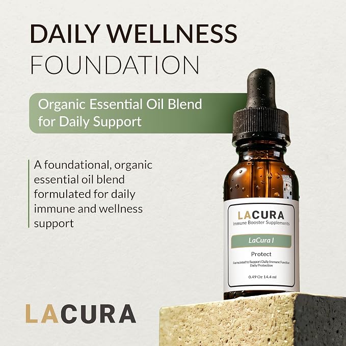 Lacura I Immune Support Essential Oil Blend with Star Anise & Citrus - Natural Respiratory Defense Oil for Skin & Internal Use - Wellness Support Oil for Daily Use - 14.4ml