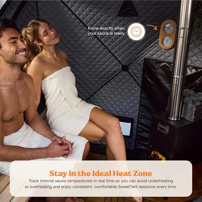 SweatTent Sauna Thermometer – Heat-Resistant, Accurate Analog Display, Durable Construction, Easy to Read, Essential Sauna Accessory, No Batteries Needed
