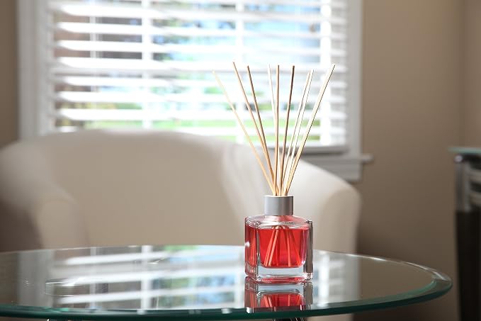 Hosley Set The Mood with 108 Rattan Diffuser Reeds 7-Inch Premium Aromatherapy Sticks for Long-Lasting Fragrance DIY Home Decor and Essential Oil Diffusion Eco-Friendly, Sustainable, and Stylish