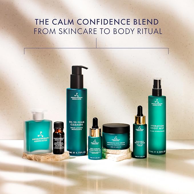 Aromatherapy Associates Calm Confidence Pure Essential Oil, 10ml, Aromatherapy Essential Oil Blend with Blue Tansy, Sandalwood & Jasmine for Diffuser, Bath & Massage