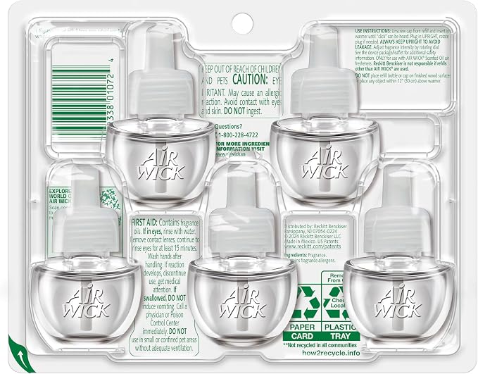AIR WICK Scented Oil - Vibrant Refill Island Coconut & Warm Sands 5 ct. (Pack of 2)
