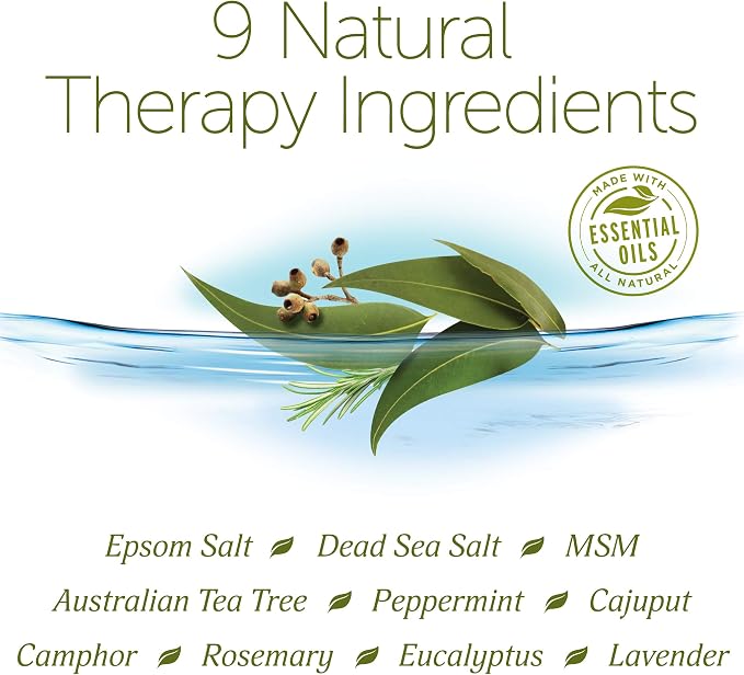 Epsoak Epsom Salt 4 lb. USP Magnesium Sulfate with Tea Tree Scent (Qty. 2 x 4 lb. Bags) Resealable Epsom Salt Bag, Made in The USA, Cruelty-Free Certified