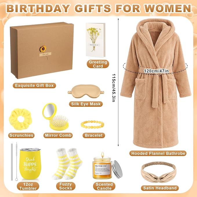 11 Pcs Birthday Gift for Women Mother Gifts Set Spa Gift Baskets for Women Get Well Care Package for Mom Her Wife Friend