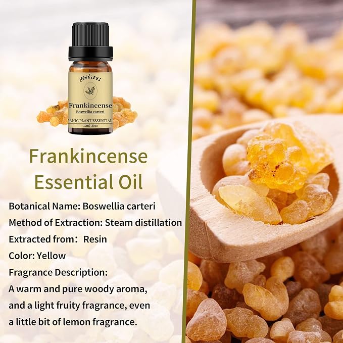 yethious Frankincense Essential Oil for Humidifier 100% Pure Organic Frankincense Aromatherapy Oil Gift Oils 10ml for Massage