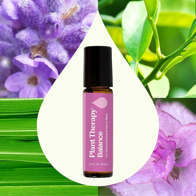 Plant Therapy Balance Essential Oil Blend 10 mL (1/3 oz) Pre-Diluted Roll-On 100% Pure, for Women’s Health and Emotional Support