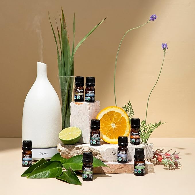 Cliganic USDA Organic Eucalyptus Essential Oil, 100% Pure | Natural Aromatherapy Oil for Diffuser Steam Distilled | Non-GMO Verified
